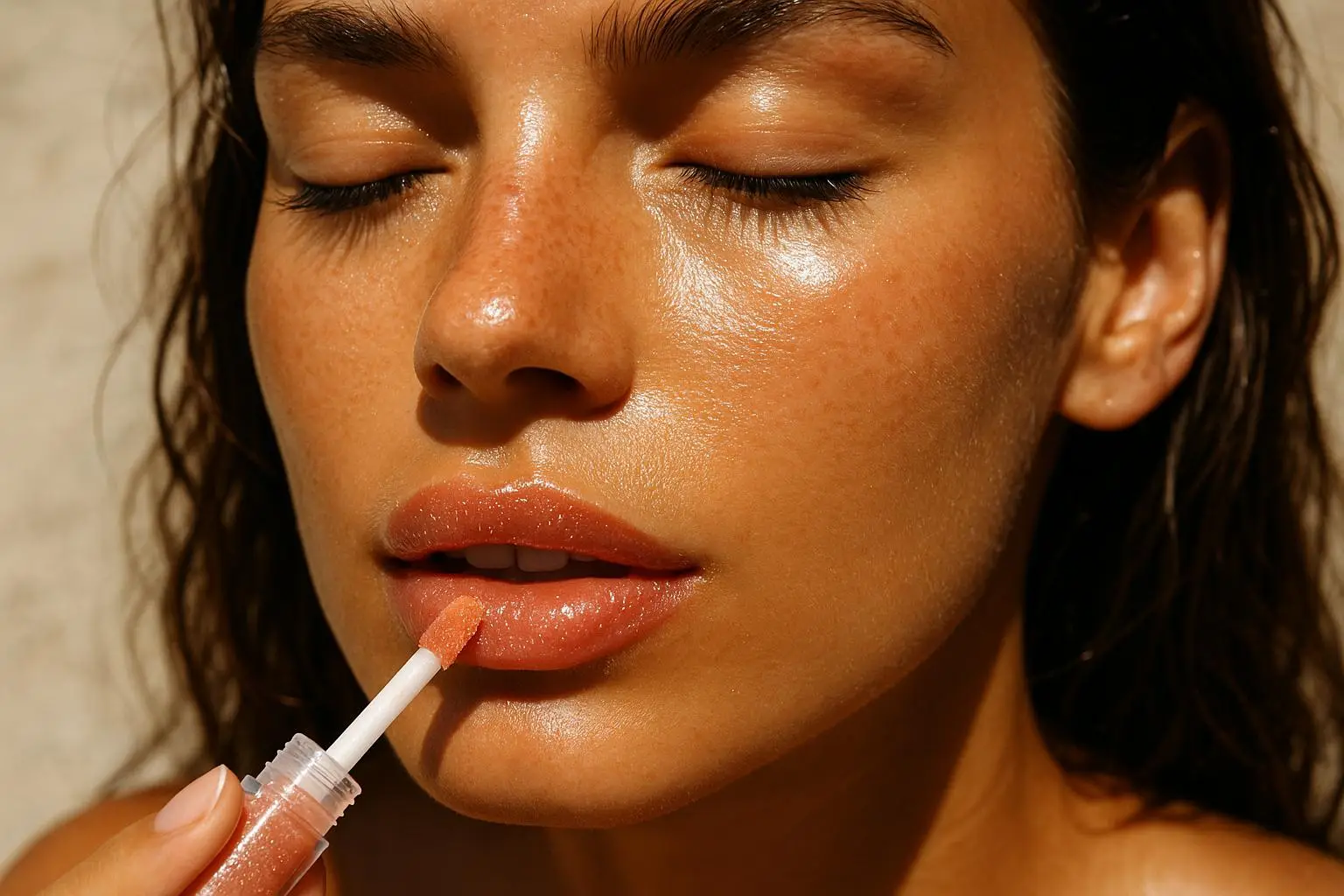 Используйте блеск с SPF для защиты от солнца