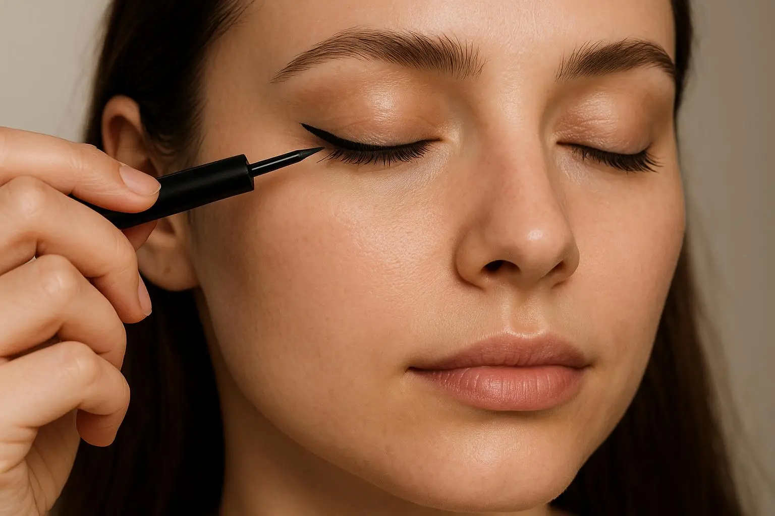 Наносите подводку на чистую кожу