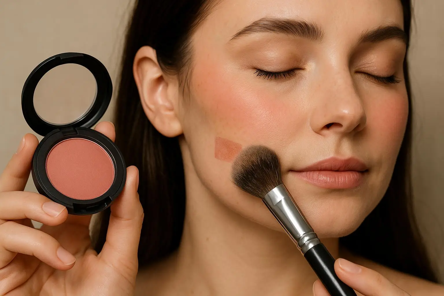 Тестируйте румяна на чувствительность перед использованием