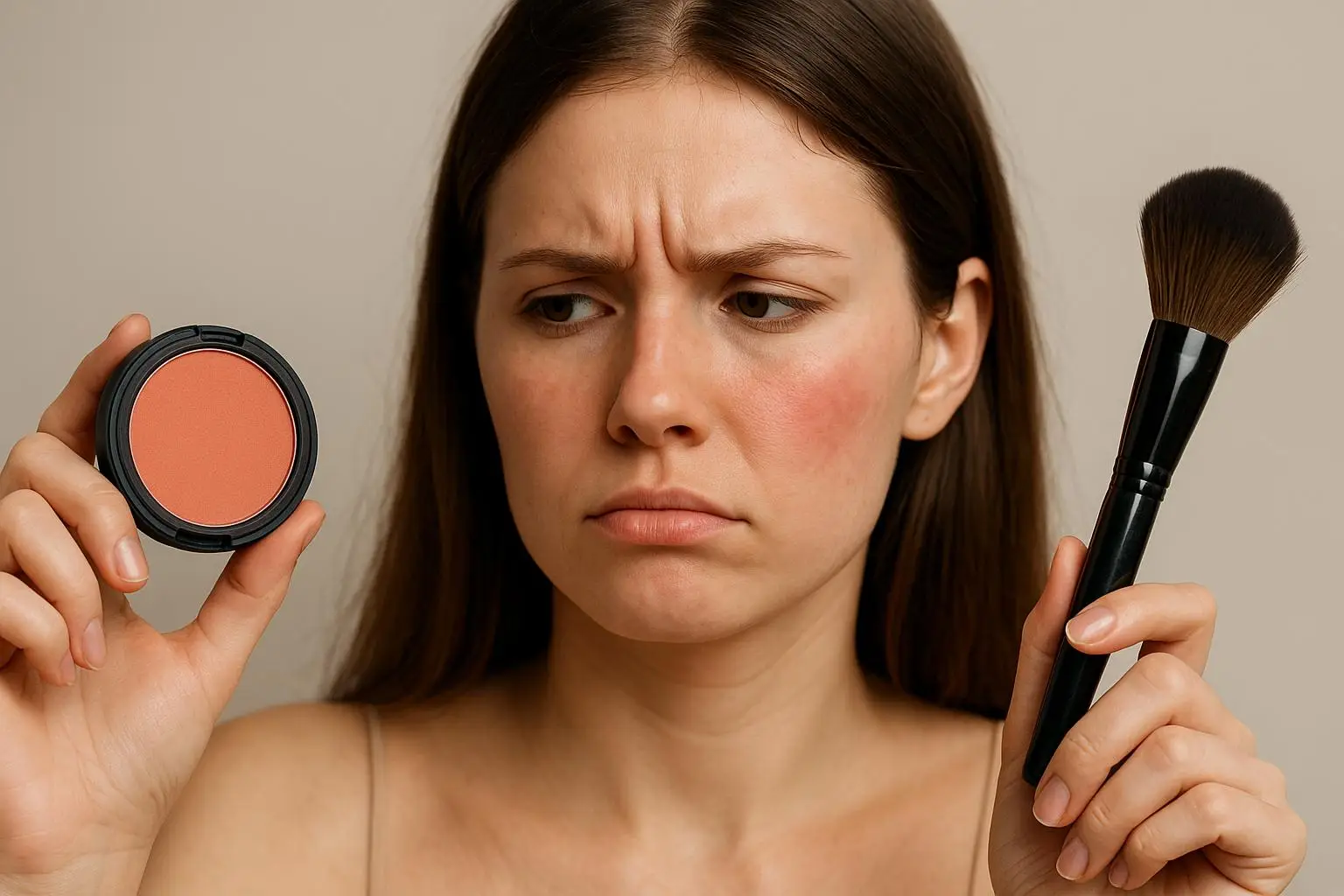 Избегайте использования румян с отдушками при чувствительной коже