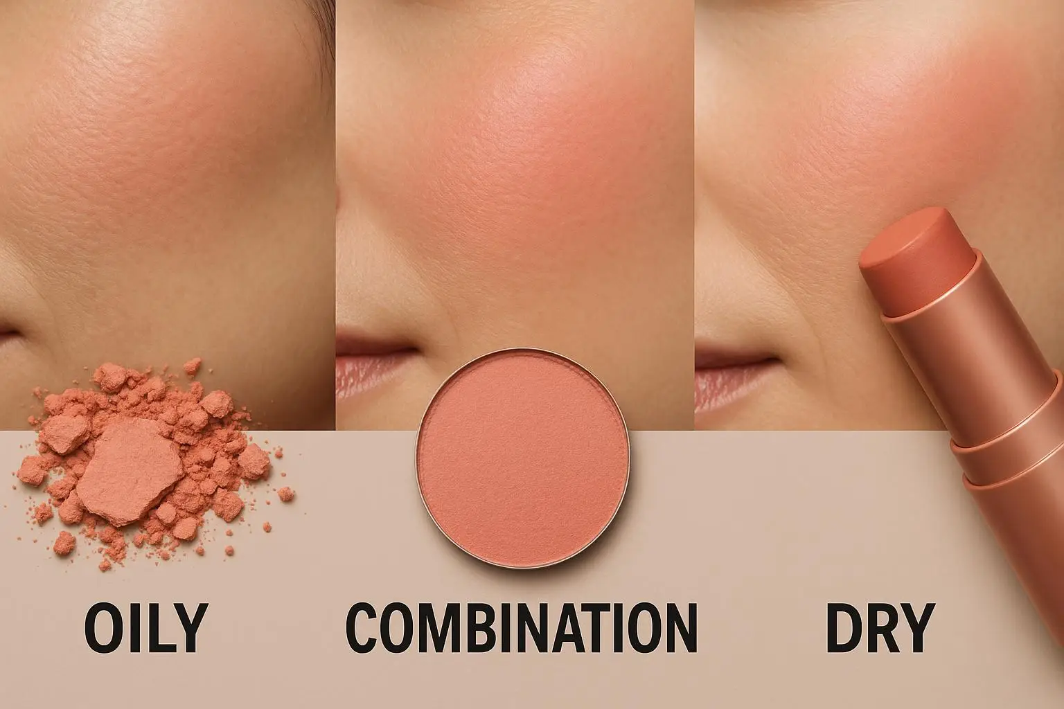 Учитывайте тип кожи при выборе текстуры румян Учитывайте тип кожи при выборе текстуры румян