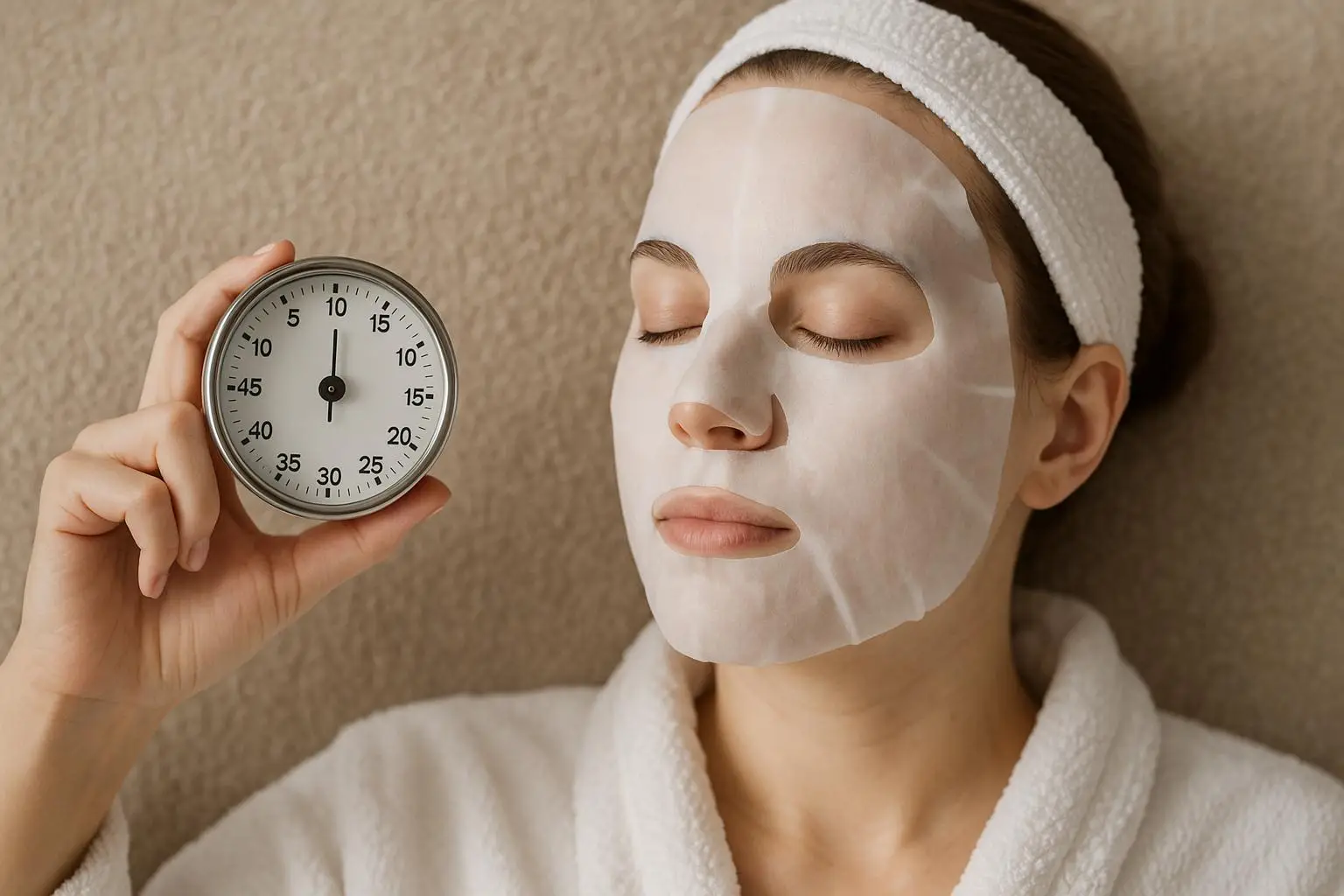 Соблюдайте время воздействия маски на коже Соблюдайте время воздействия маски на коже