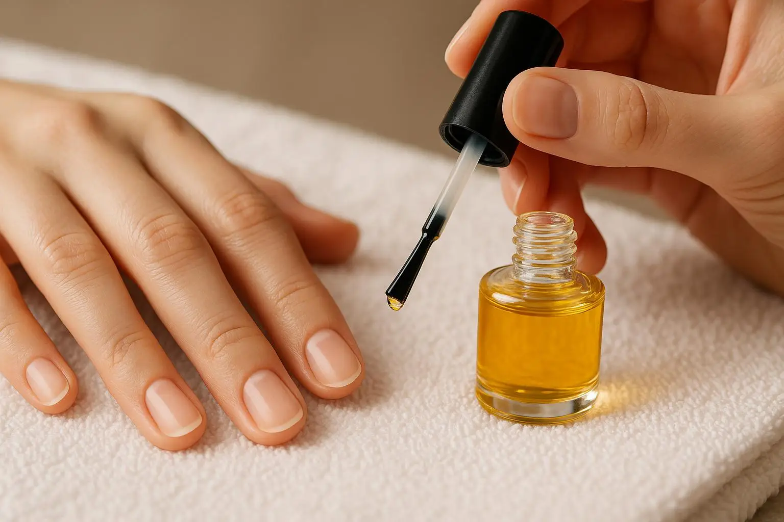 Наносите масло на чистые и сухие кутикулы Наносите масло на чистые и сухие кутикулы