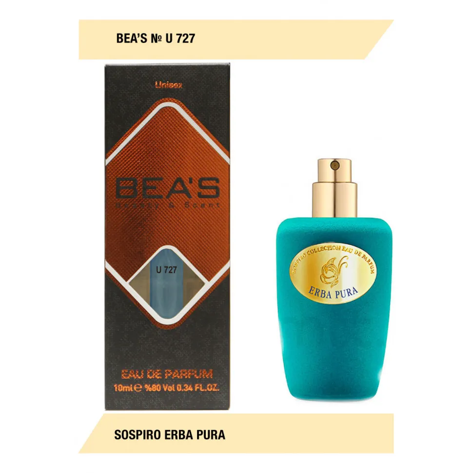 Компактный парфюм BEA'S 10 ml U 727 Sospiro Erba Pura Edp unisex