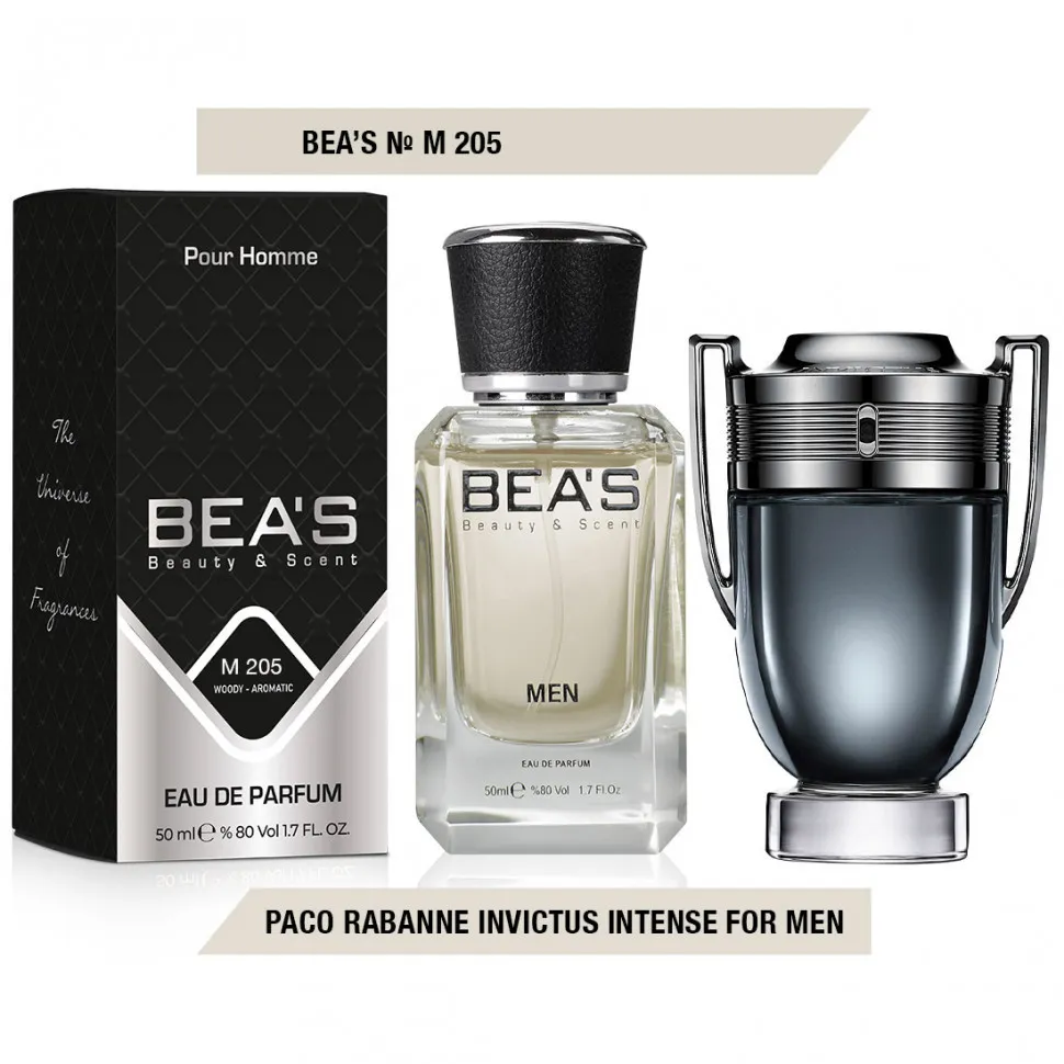 Парфюм BEA'S 50 ml M 205 BEA'S Paco Rabanne Invictus Intense for men