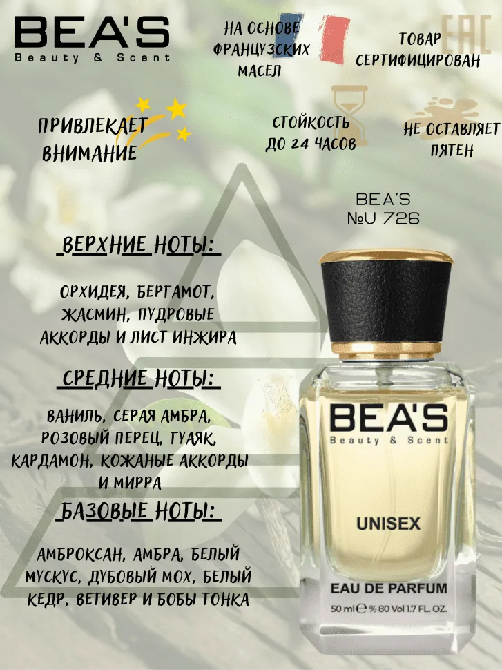 Парфюм BEA'S 50 ml U 726 Tiziana Terenzi Casanova unisex
