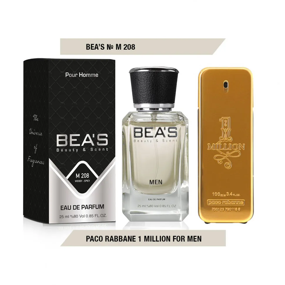 Парфюм BEA'S 25 ml M 208 Paco Rabbane 1 Million Men