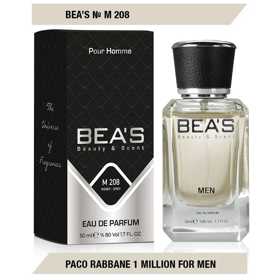 Парфюм BEA'S 50 ml M 208 Paco Rabbane 1 Million Men