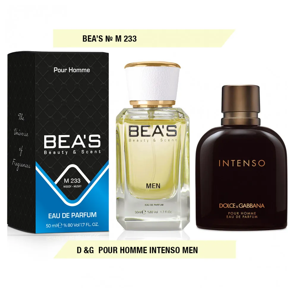 Парфюм BEA'S 50 ml M 233 Дольче Габбана pour Homme Intenso