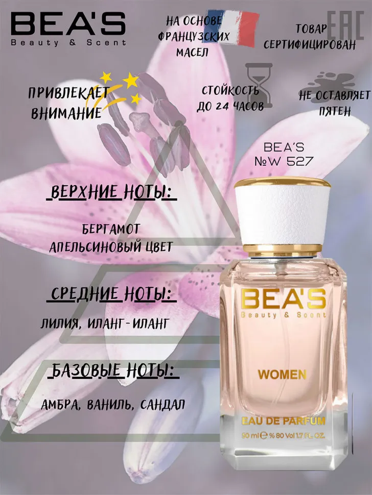Парфюм BEA'S 50 ml W 527 Gucci Bamboo for women