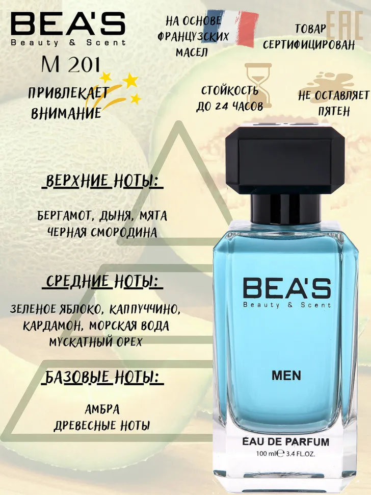 Парфюм BEA'S 100 ml M 201 Antonio Banderas Blue Seduction men