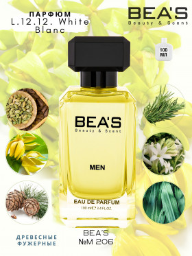 Парфюм BEA'S 100 ml M 206 Lacoste L.12.12. White Blanc men