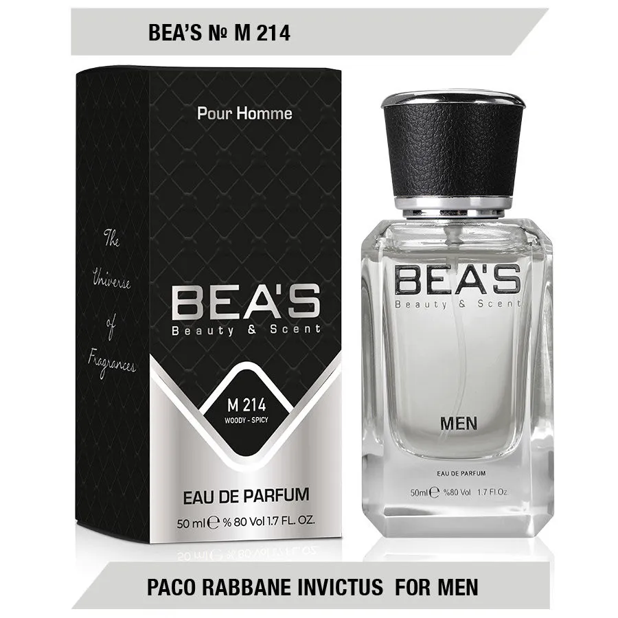 Парфюм BEA'S 50 ml M 214 Paco Rabanne Invictus men