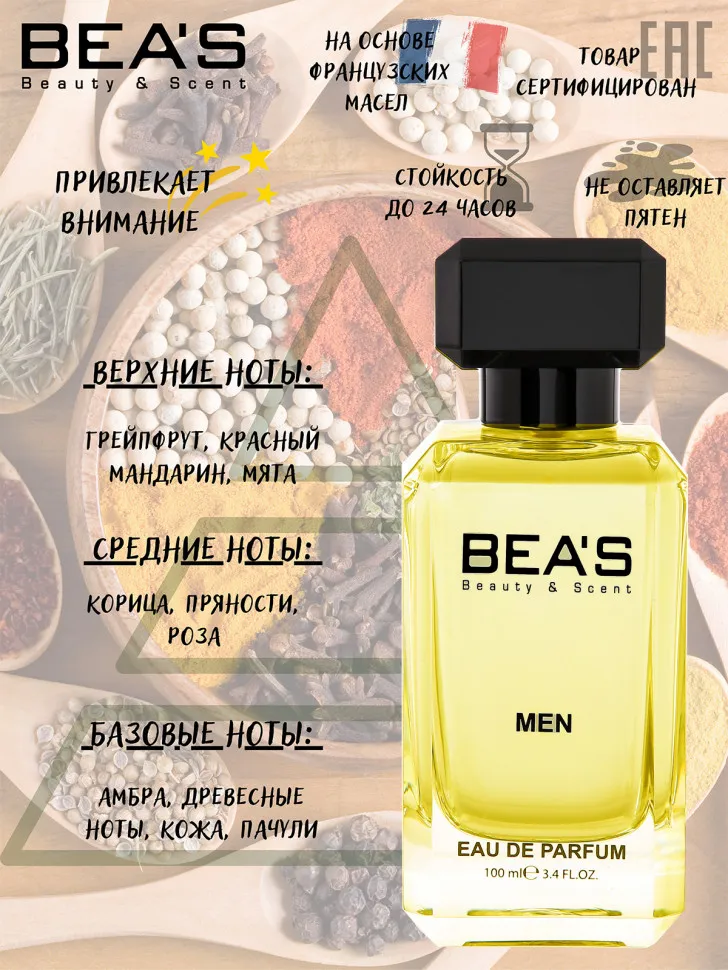 Парфюм BEA'S 100 ml M 208 Paco Rabbane 1 Million men
