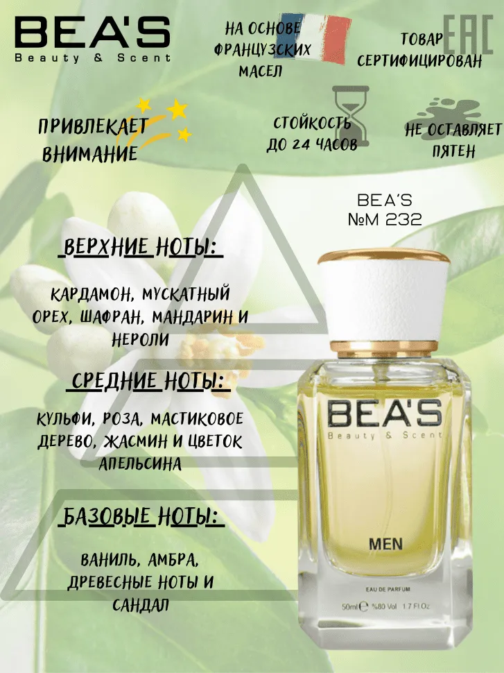 Парфюм BEA'S 50 ml M 232 Tom Ford Noir Extreme for men