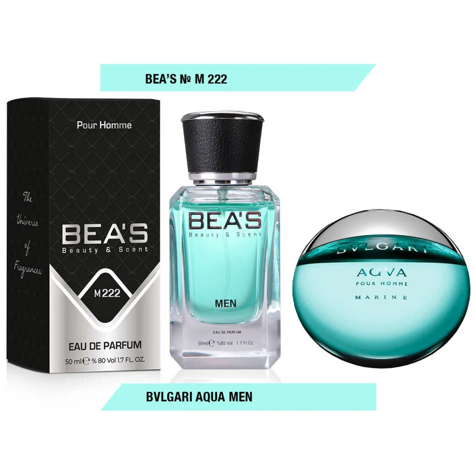 Парфюм BEA'S 50 ml M 222 Bvlgari Aqva Men