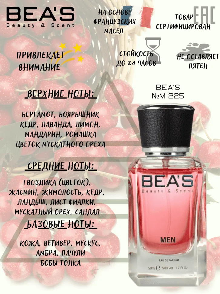 Парфюм BEA'S 50 ml M 225 Christian Dior Fahrenheit men