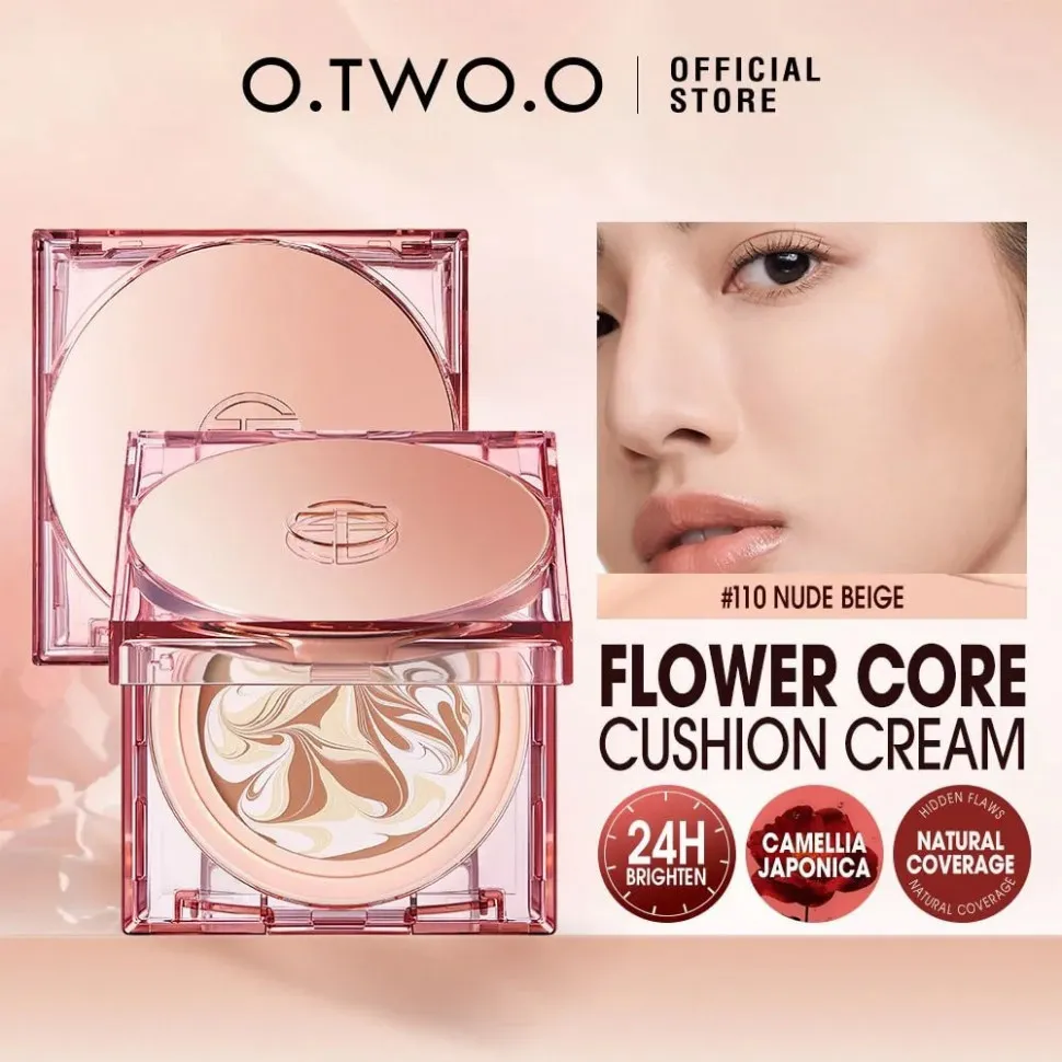 SC054-110 O.TWO.O Крем кушон Soft Cleansing Mist Muscle Air Cushion Powder Cream Nude Beige 14g