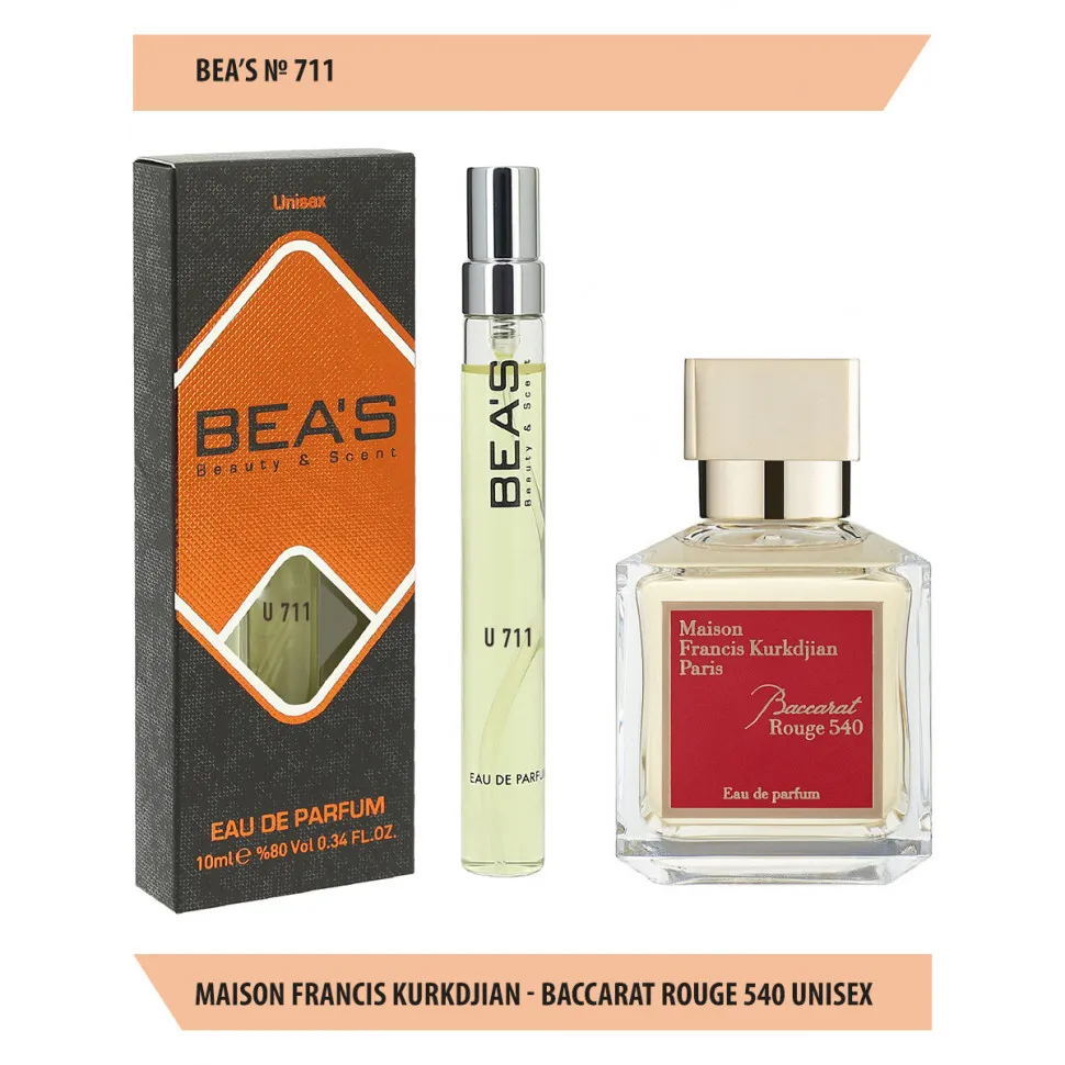 Компактный парфюм BEA'S 10 ml U 711 Maison Francis Kurkdijan Baccarat Rouge 540 unisex