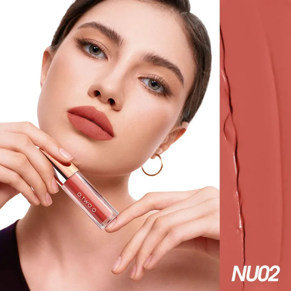 SC072-08 Легкая облачная матовая помада Light Cloudy Matte Lipstick Огненно-красный 3 g