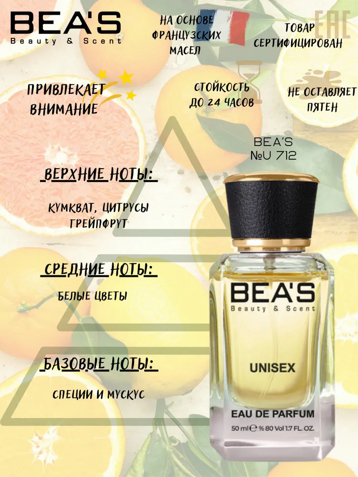 Парфюм BEA'S 50 ml U 712 Montale Soleil De Capri Unisex