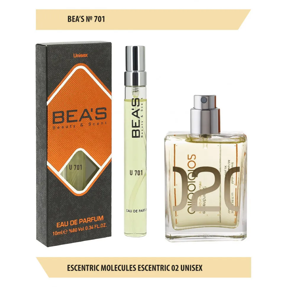 Компактный парфюм BEA'S 10 ml U 701 Escentric 02 Molecules unisex