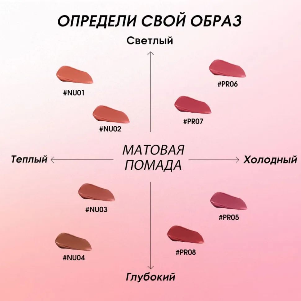 SC072-02 Легкая облачная матовая помада Light Cloudy Matte Lipstick Огненное облако 3 g