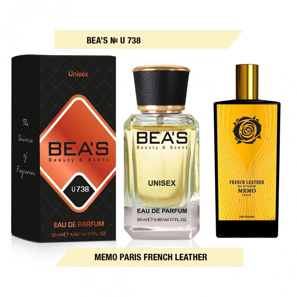 Парфюм BEA'S 50 ml U 738 Memo Paris French Leather unisex