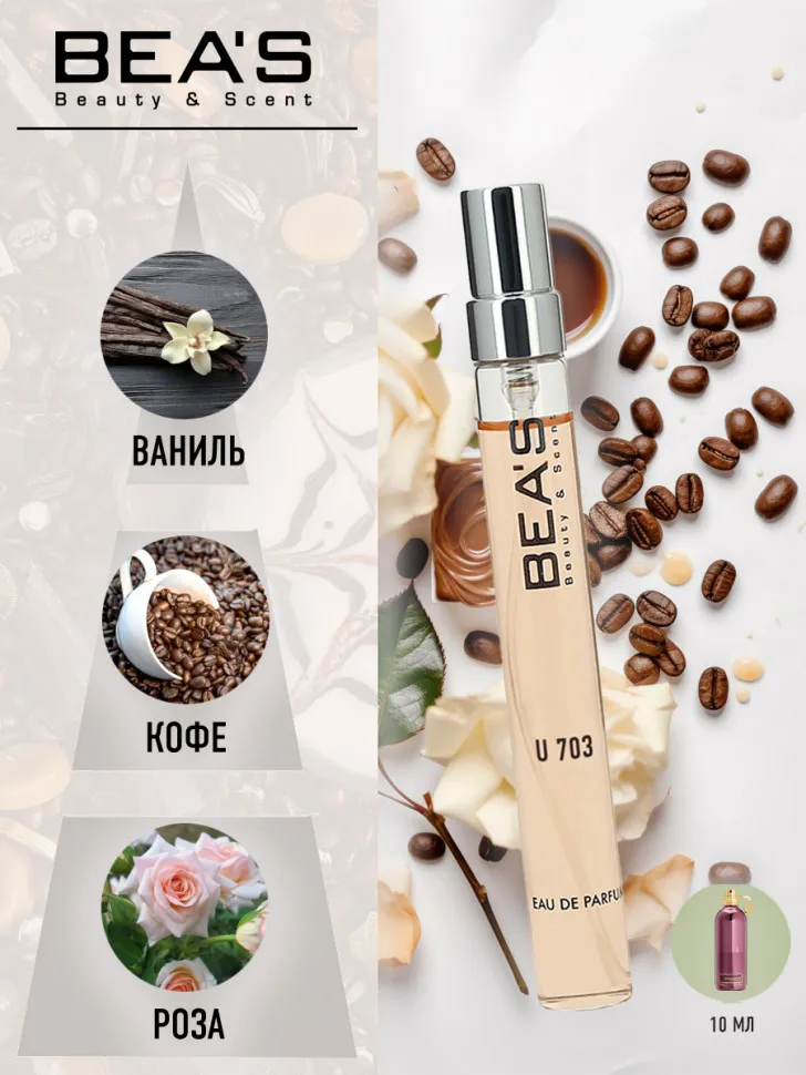 Компактный парфюм BEA'S 10 ml U 703 Montale Intense Cafe unisex