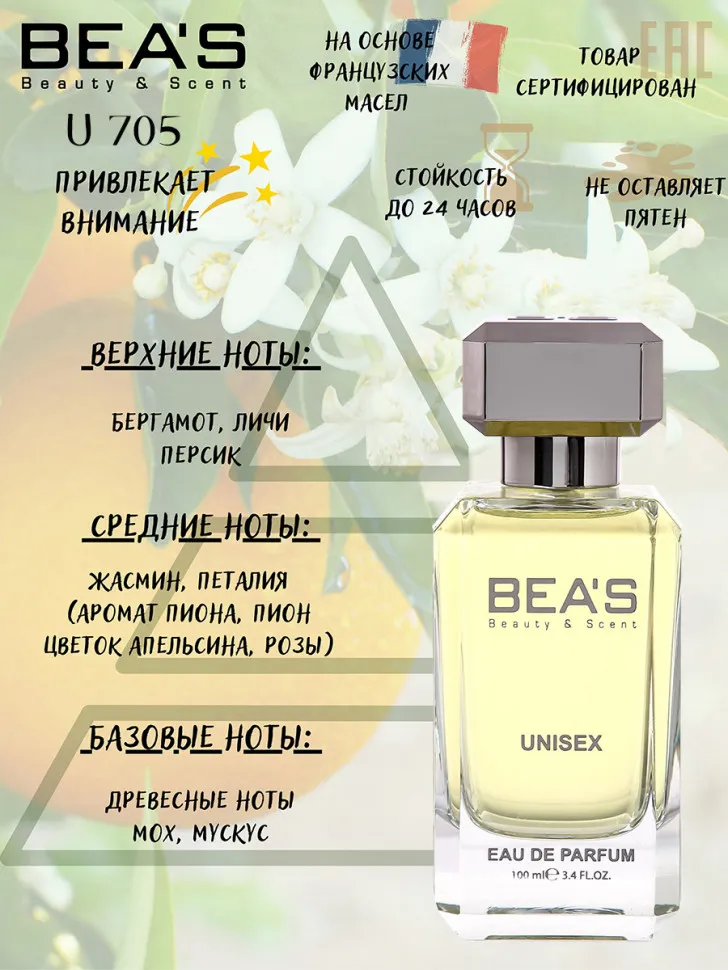 Парфюм BEA'S 100 ml U 705 Ex Nihilo Fleur Narcotique unisex