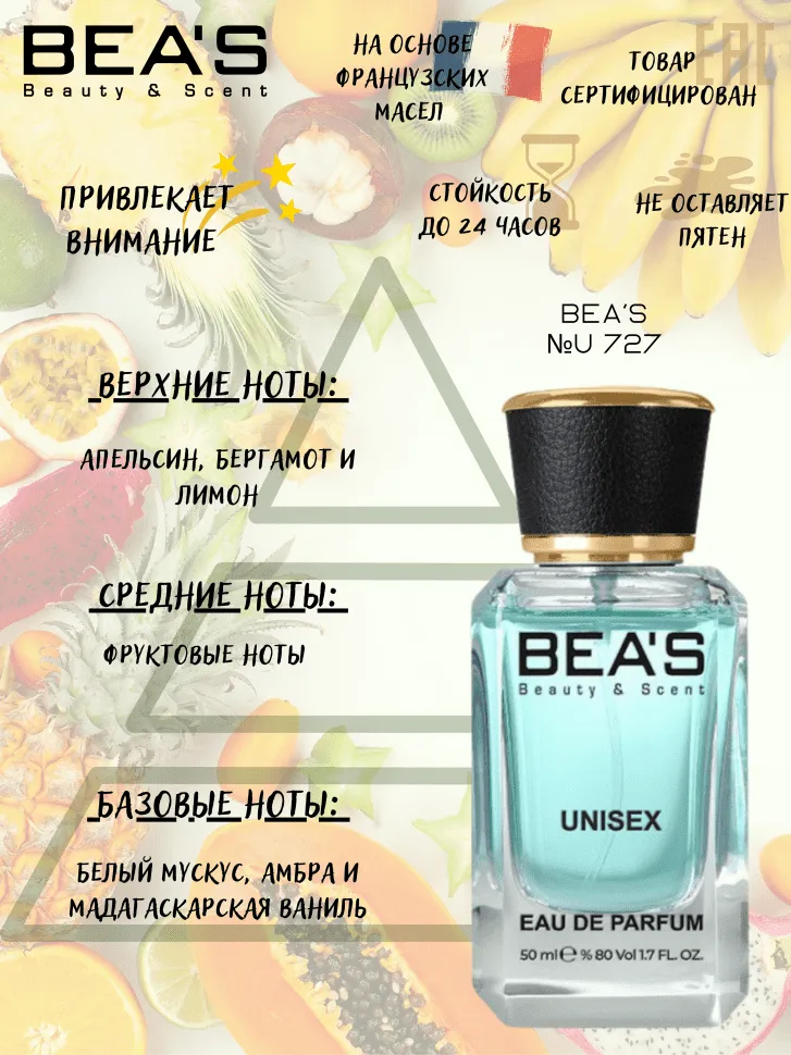 Парфюм BEA'S 50 ml U 727 Sospiro Erba Pura unisex