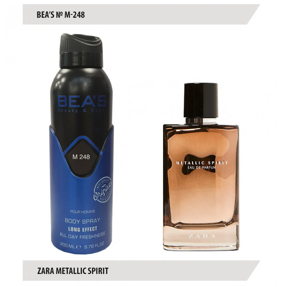 BEA'S Дезодорант M248 Zara Metallic Spirit Men 200 ml