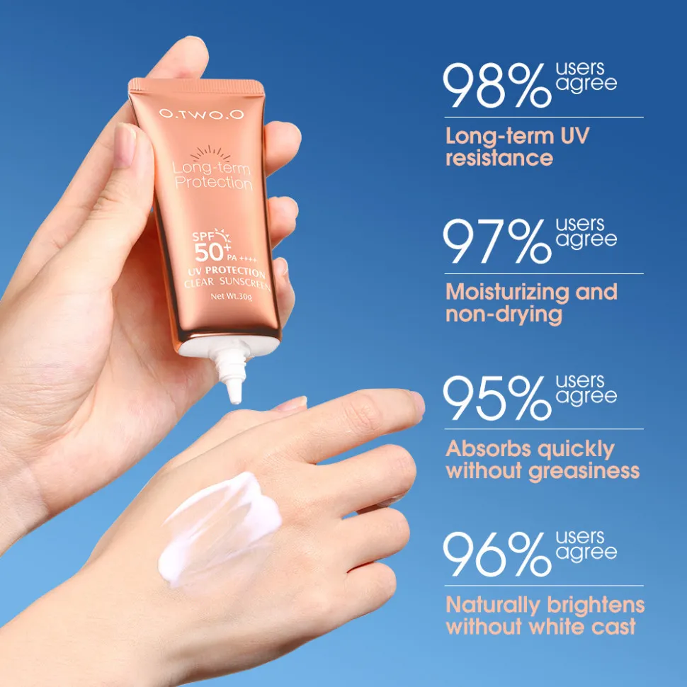 FC001 O.TWO.O Солнцезащитный крем Sunscreen SPF50 Refreshing Oil-Free Formula UV Sun Protection 30ml