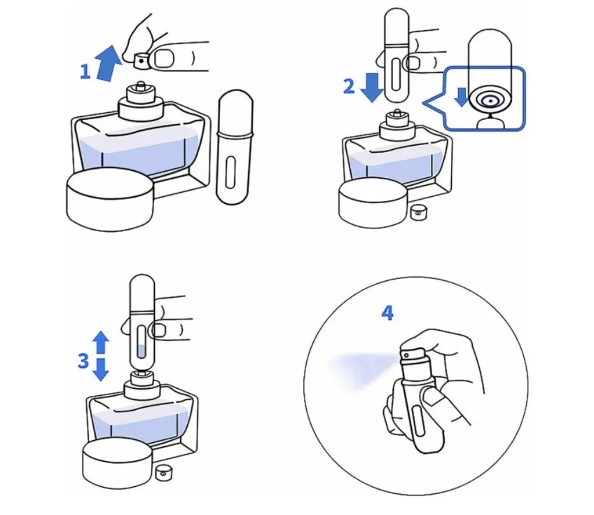 Перезаправляемые флаконы для духов Атомайзер BEA'S 5мл (цвета в ассортименте)