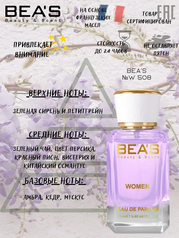 Парфюм BEA'S 50 ml W 508 Lanvin Eclat D Arpege for women
