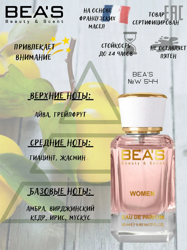 Парфюм BEA'S 50 ml W 544 Chanel Chance eau Tendre Parfum Women