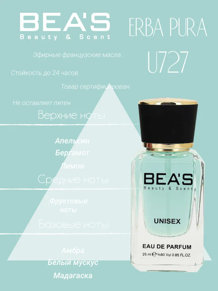 Парфюм BEA'S 25 ml U 727 Sospiro Erba Pura Edp unisex