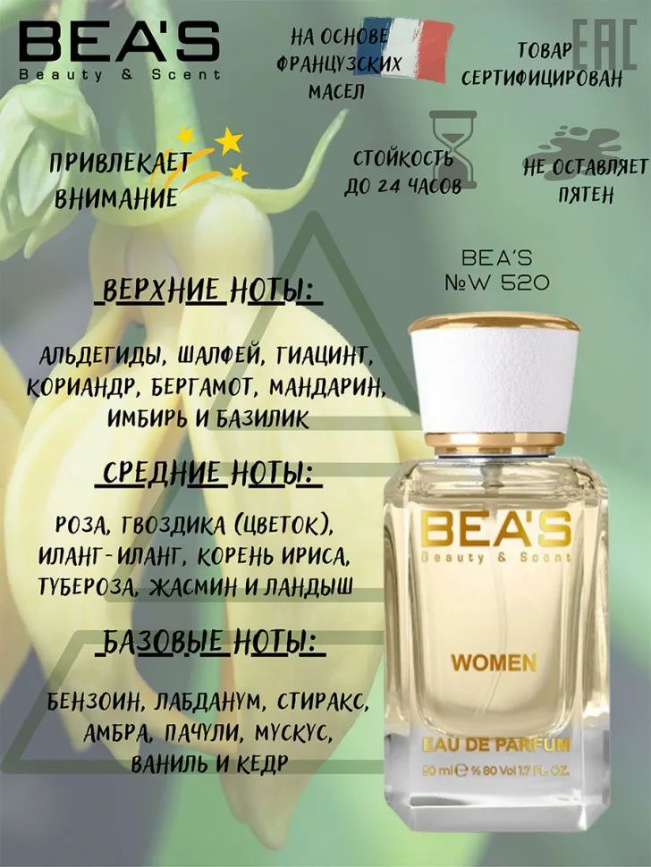 Парфюм BEA'S 50 ml W 520 Trussardi Donna for women