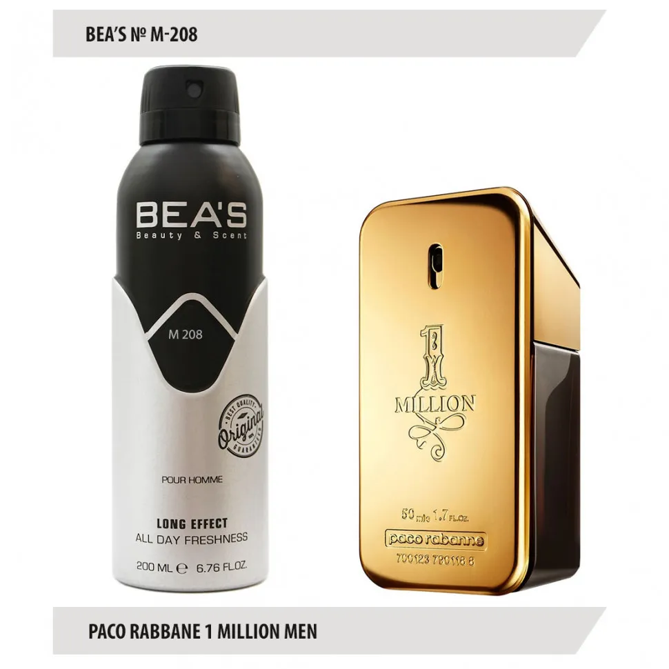 BEA'S Дезодорант M208 Paco Rabbane 1 Million Men 200 мл