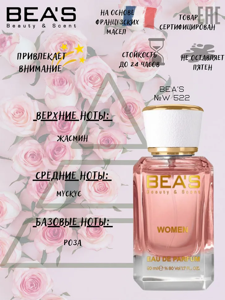 Парфюм BEA'S 50 ml W 522  Montale Roses Musk for women