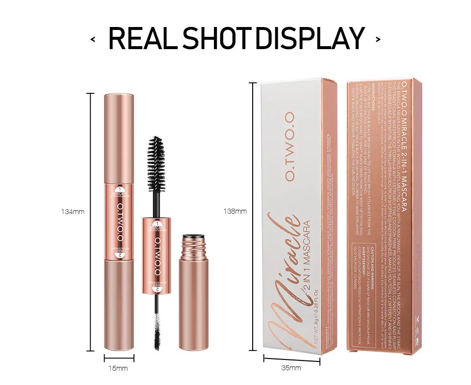 9135 O.TWO.O Тушь для ресниц 4D из шелкового волокна