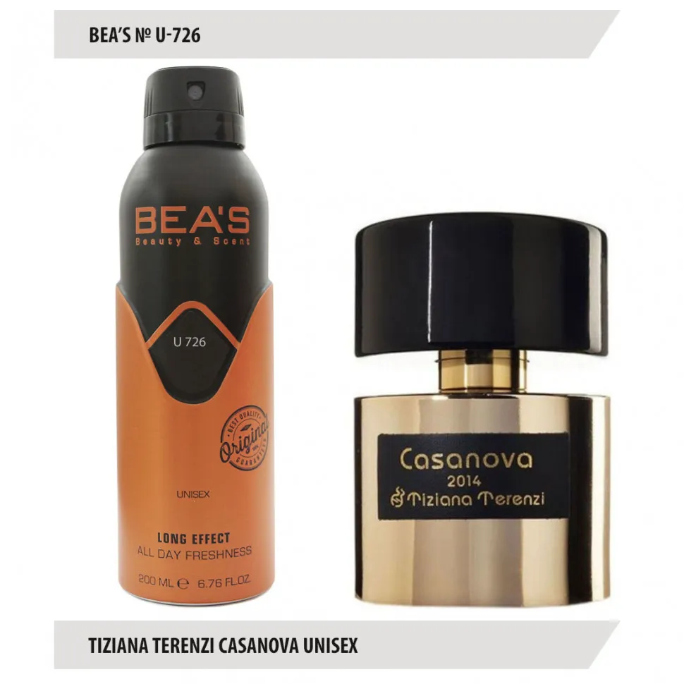 BEA'S Дезодорант U726 Tiziana Terenzi Casanova Unisex 200 мл