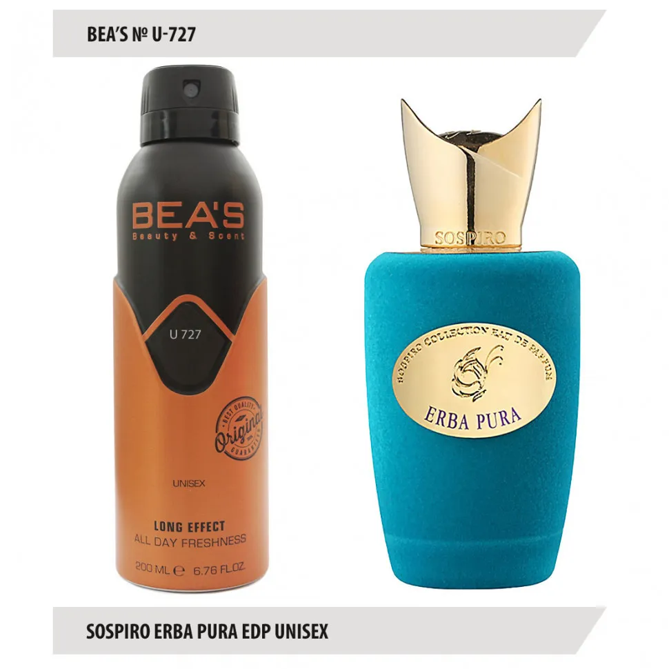 BEA'S Дезодорант U727 Sospiro Erba Pura Unisex 200 мл