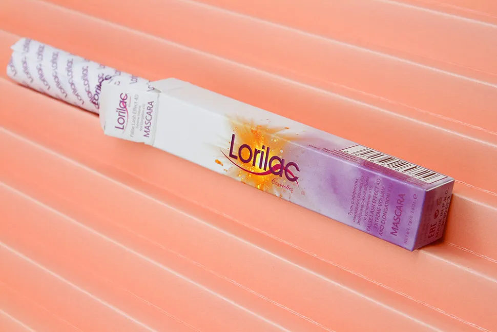 Lorilac Тушь для ресниц 4D водостойкая удлиняющая черная с эффектом накладных ресниц 7 мл E023-3
