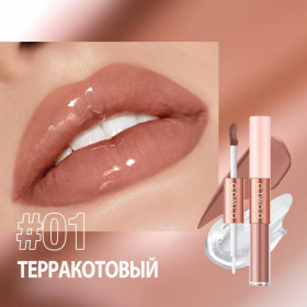 SC065-01 O.TWO.O Матовый блеск для губ 5 мл 2в1