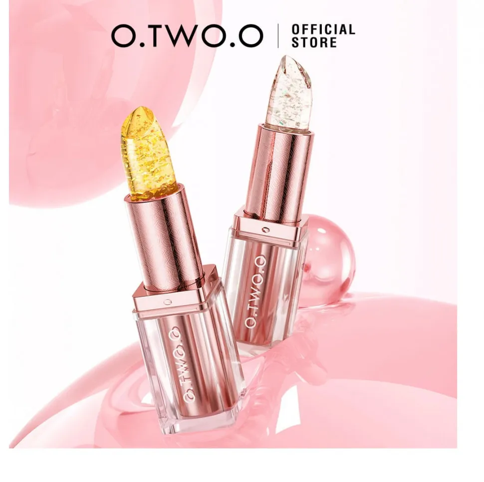 HC018-02 O.TWO.O Губная помада с золотистым эффектом и термоизменением Лунный свет 3g