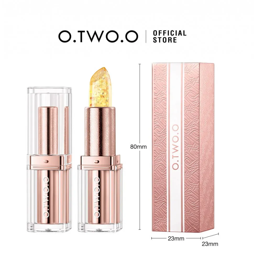 HC018-02 O.TWO.O Губная помада с золотистым эффектом и термоизменением Лунный свет 3g