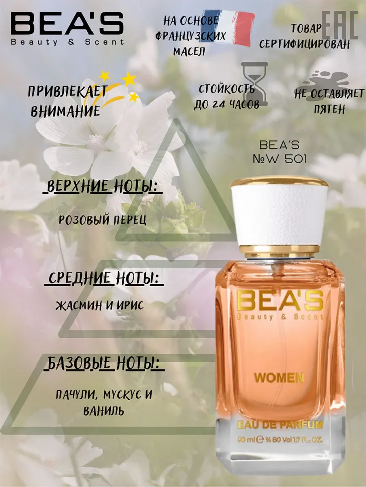 Парфюм BEA'S 50 ml W 501 Chanel Chance Women