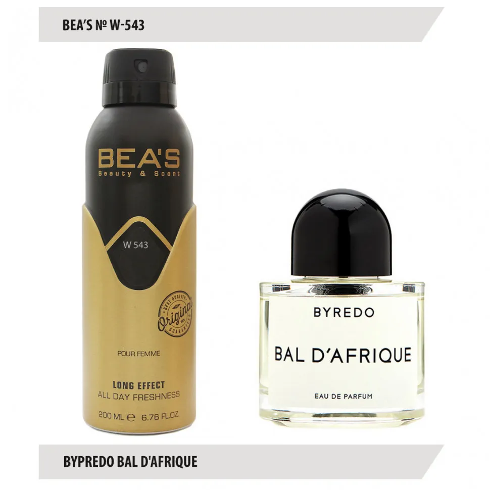BEA'S Дезодорант W543 Byredo Bal D'afrique Unisex 200 мл