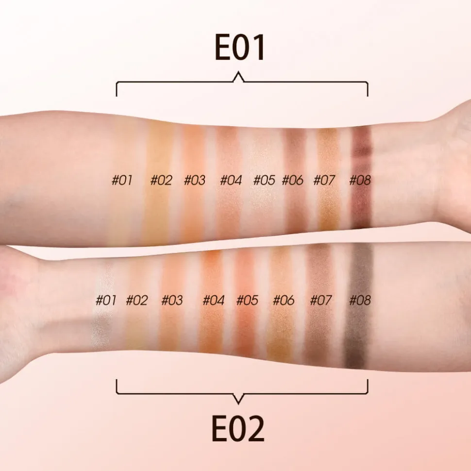 EM014-01 O.TWO.O Палетка теней для век 9 цветов 9g